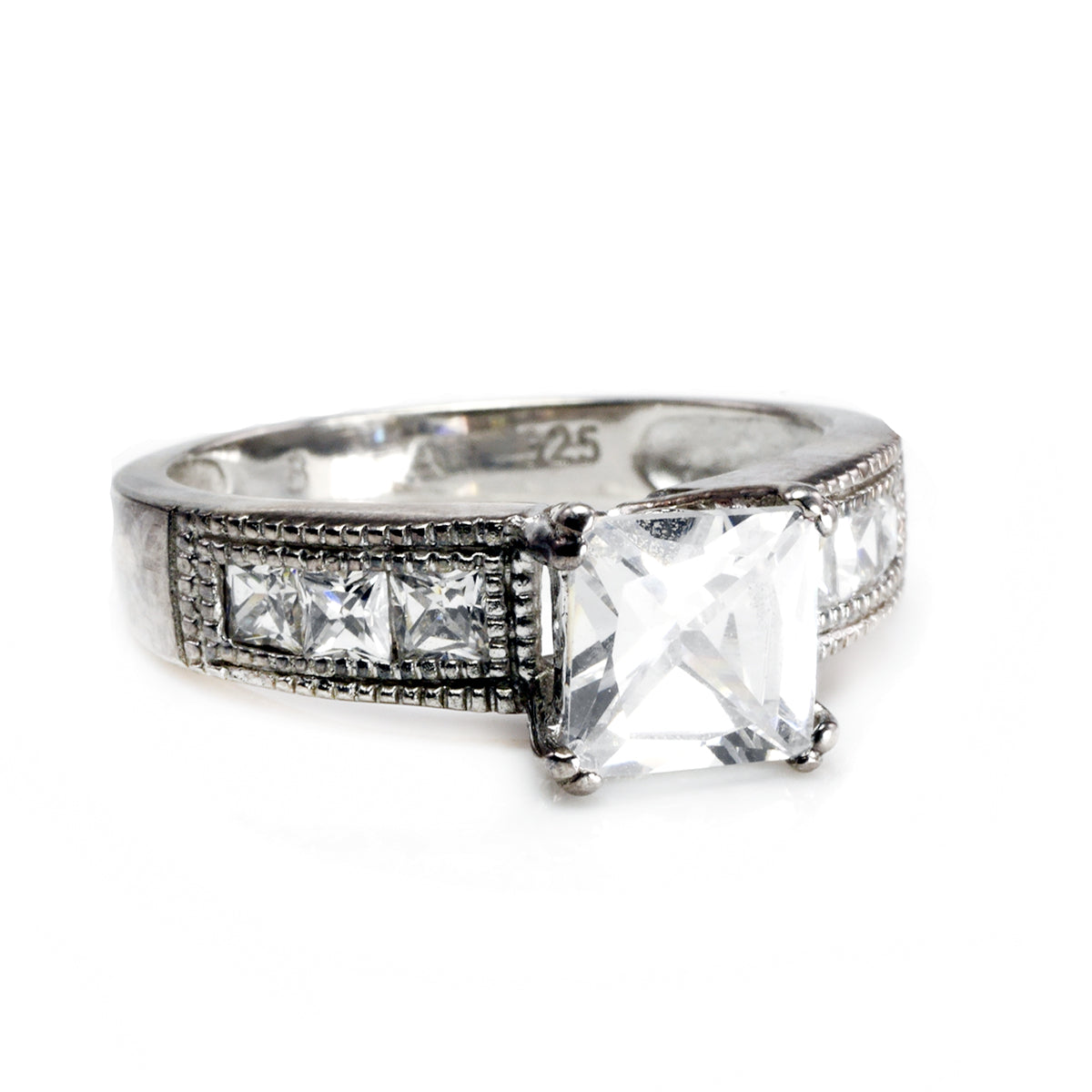 Sterling Silver and Cubic Zirconia Ring
