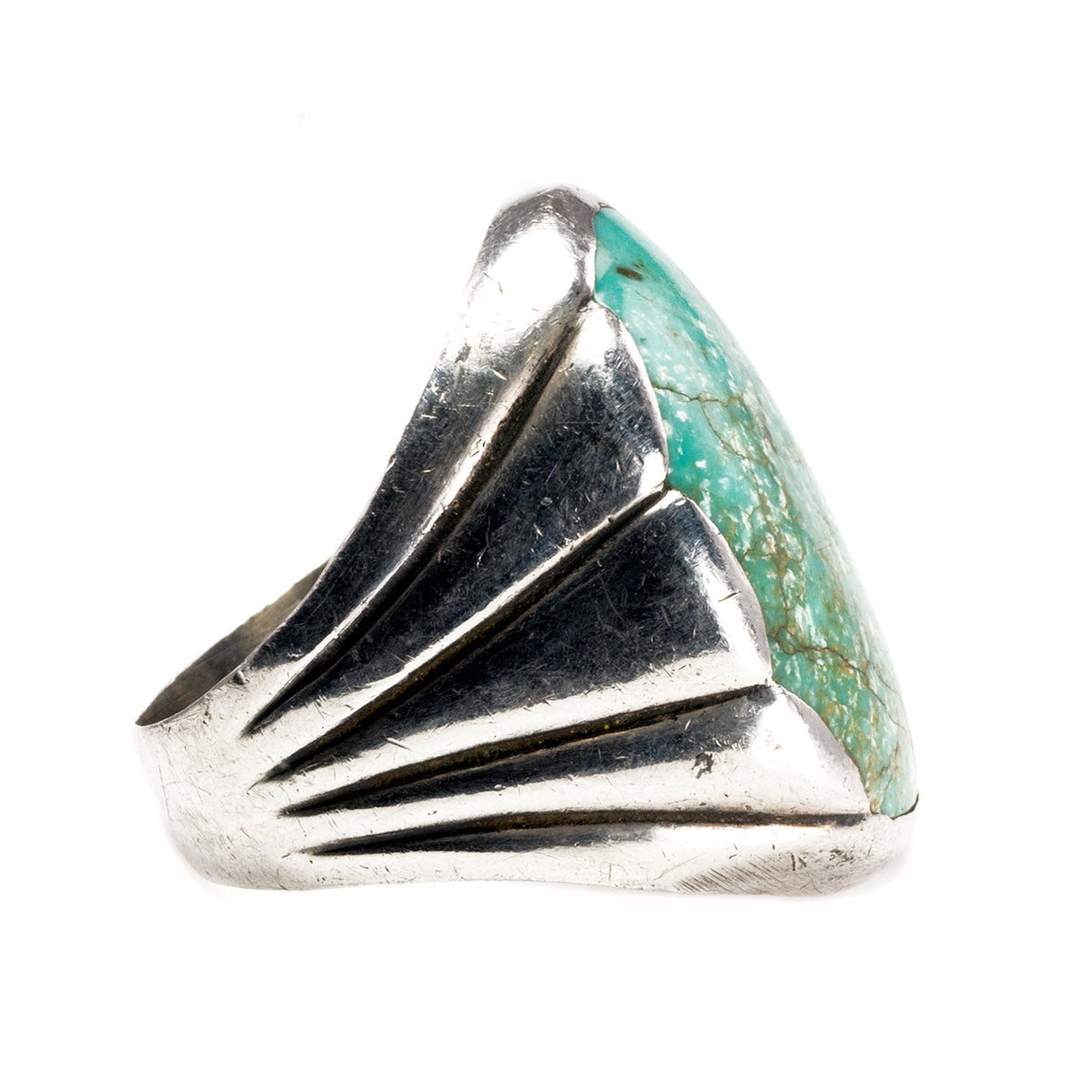 Silver and Turquoise Native American Ring