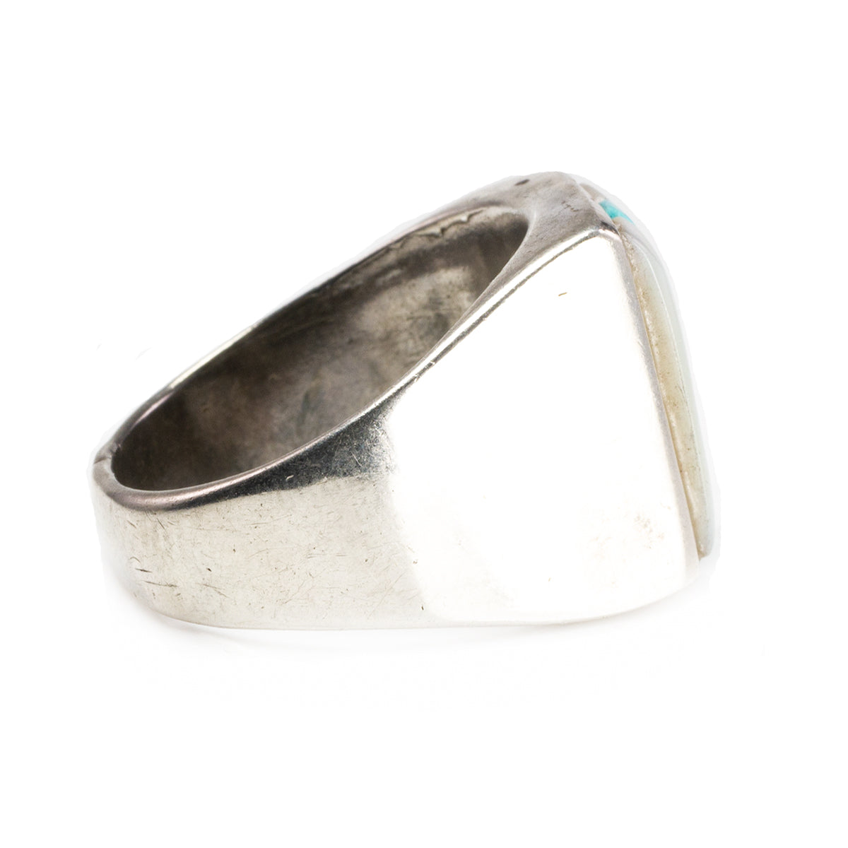 Silver Pearl &amp; Turquoise Native American Ring