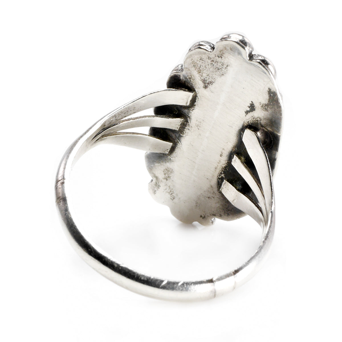 Silver &amp; Black Onyx Feather Ring