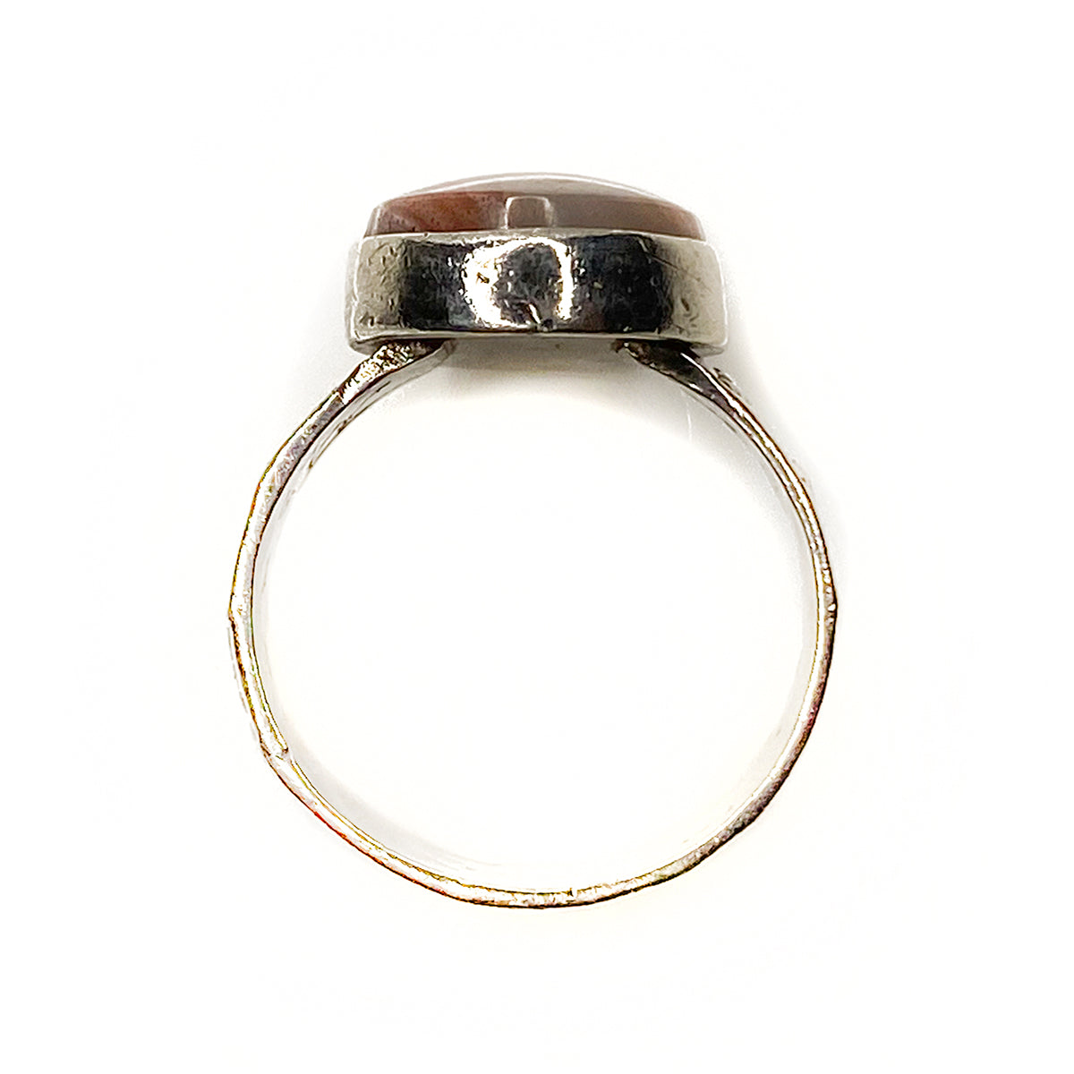 Silver &amp; Agate Handmade Ring