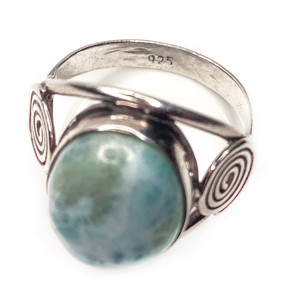 Handmade Silver &amp; Larimar Ring
