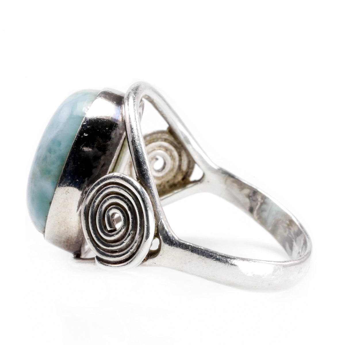 Handmade Silver &amp; Larimar Ring