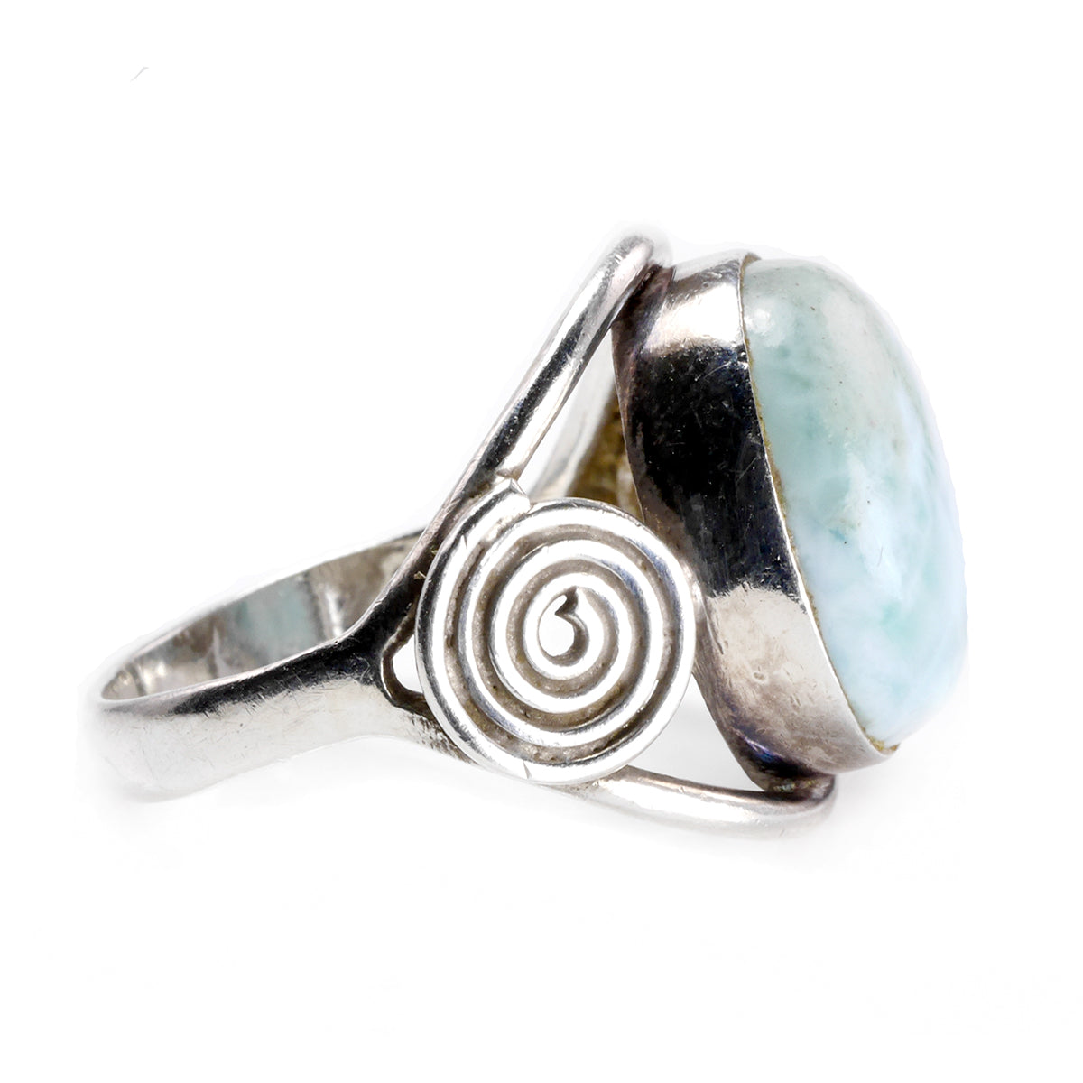 Handmade Silver &amp; Larimar Ring