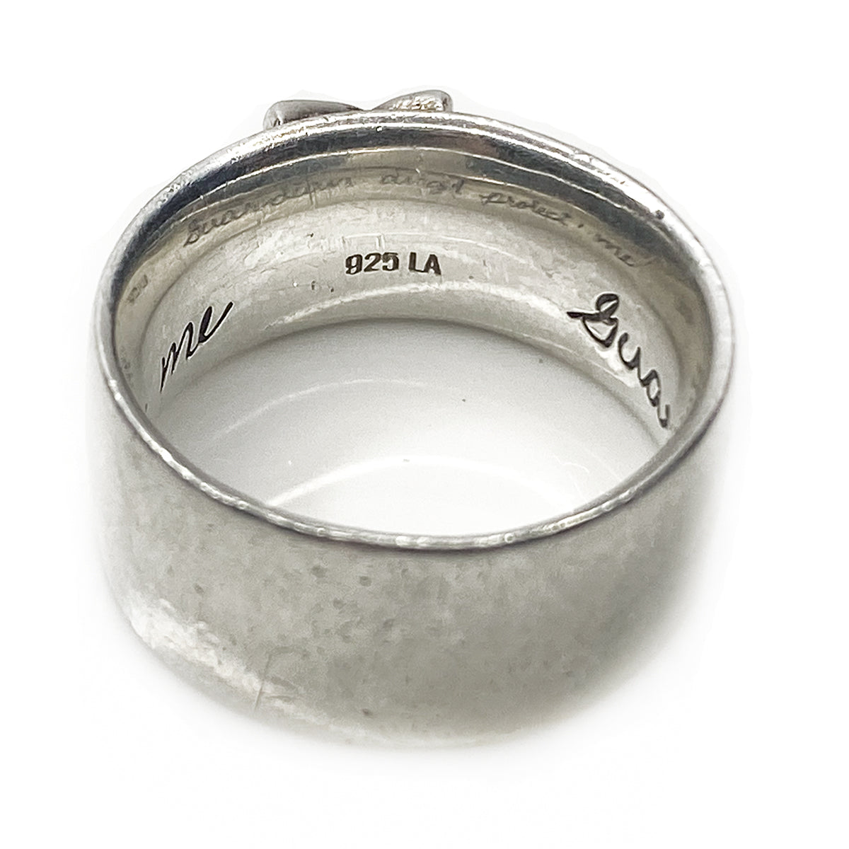 Silver Guardian Angel Ring