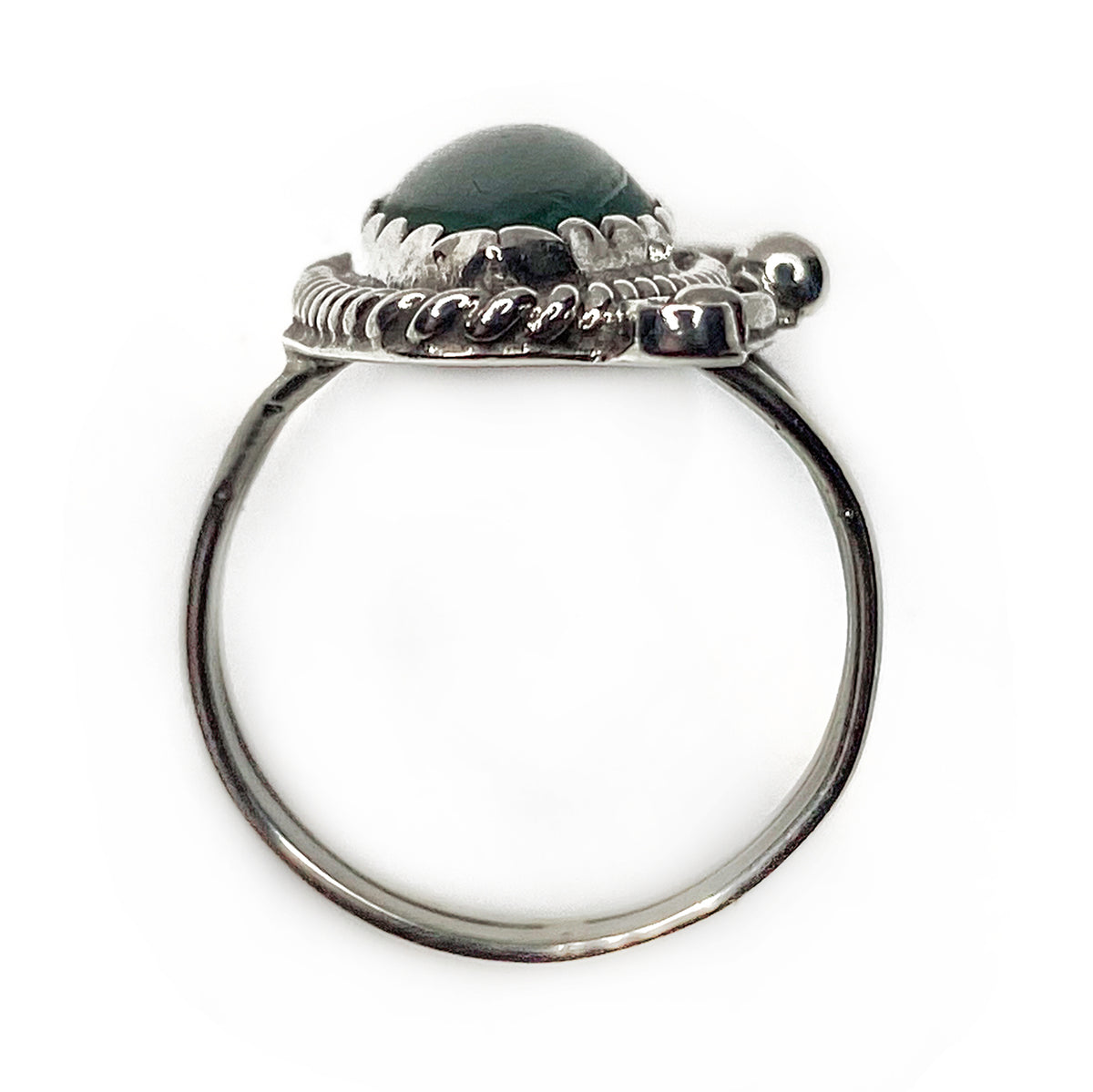 Native American Silver &amp; Malachite Ring