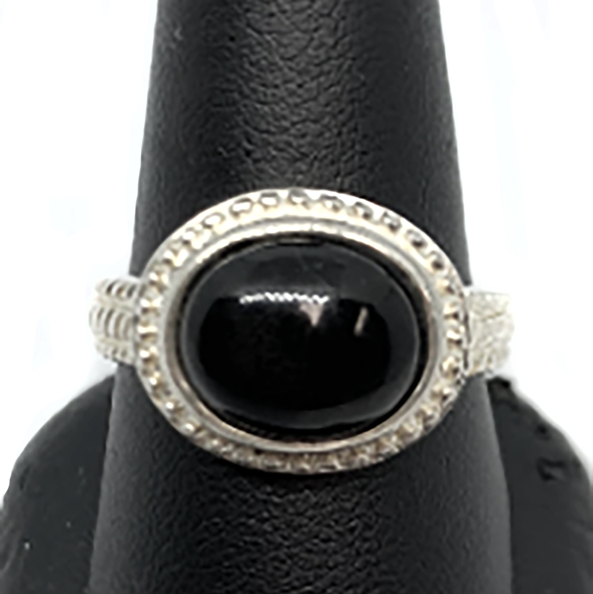 Silver &amp; Onyx Ring