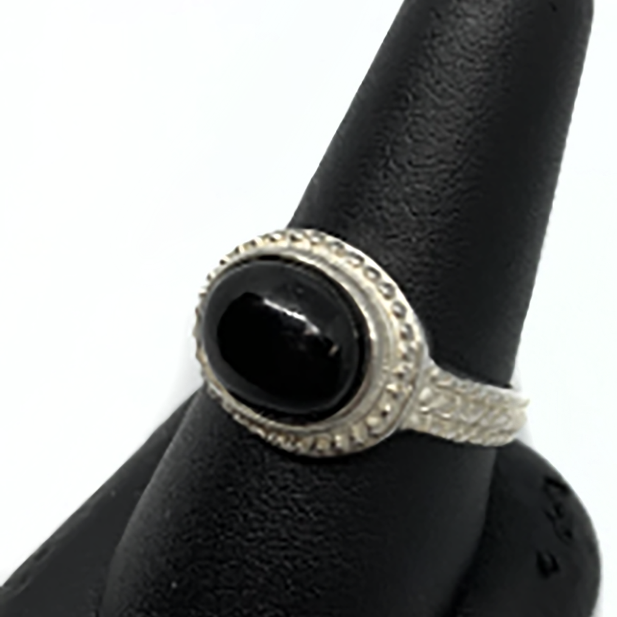 Silver &amp; Onyx Ring