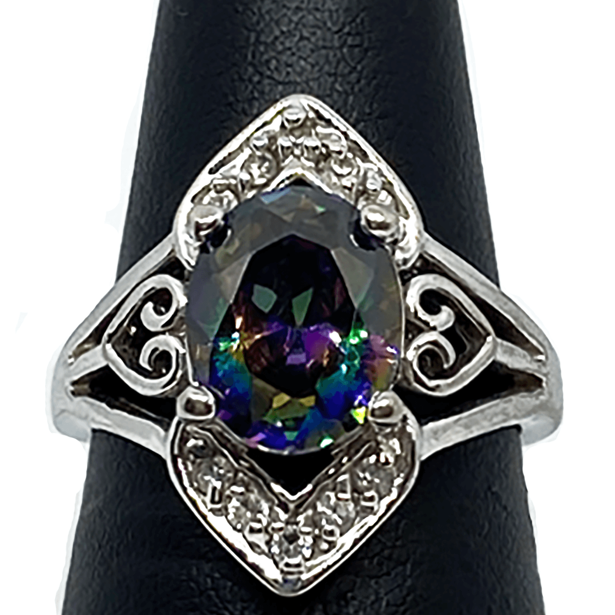 Great Lakes Boutique Silver & Rainbow Glass Ring