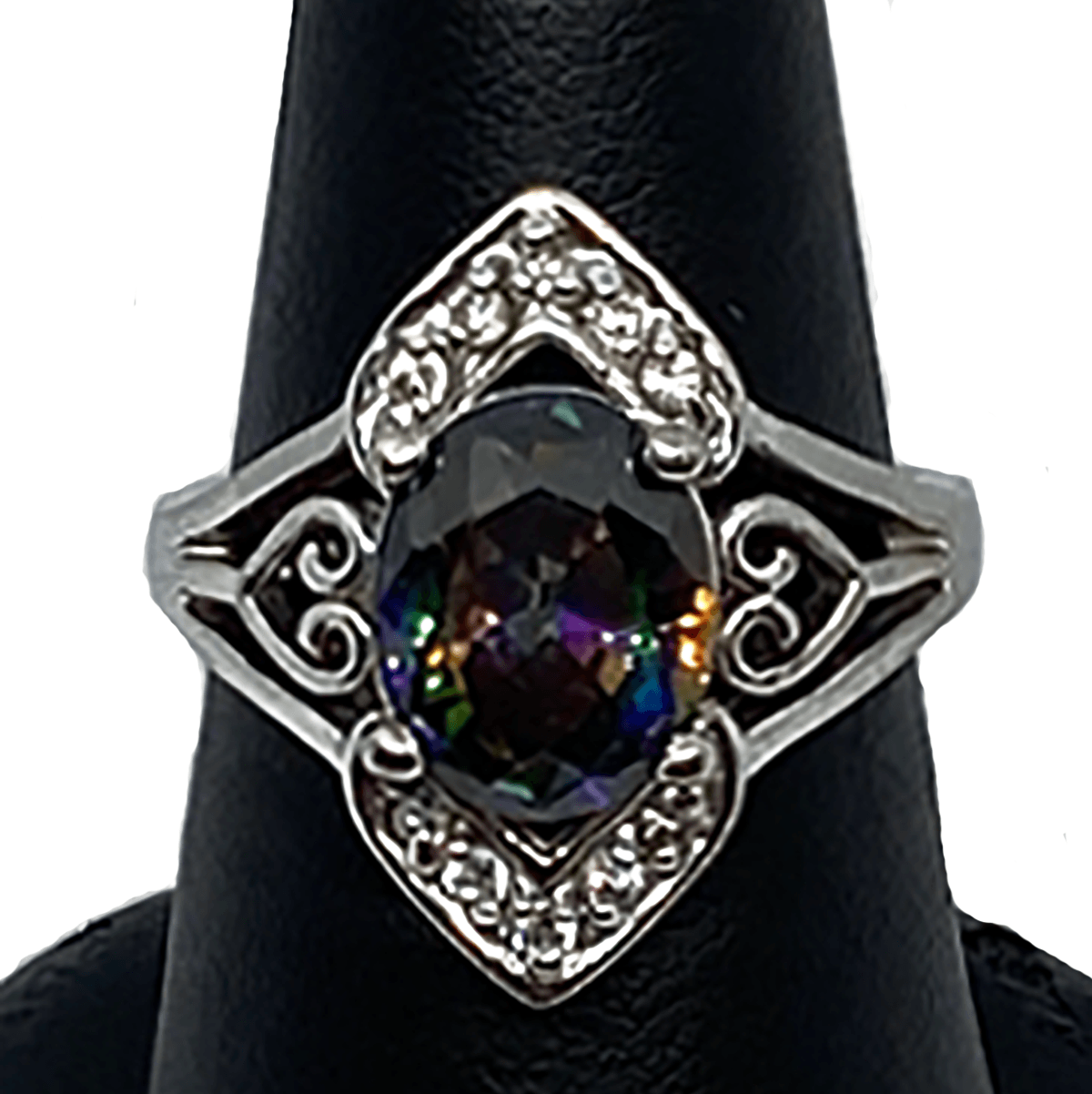 Great Lakes Boutique Silver &amp; Rainbow Glass Ring