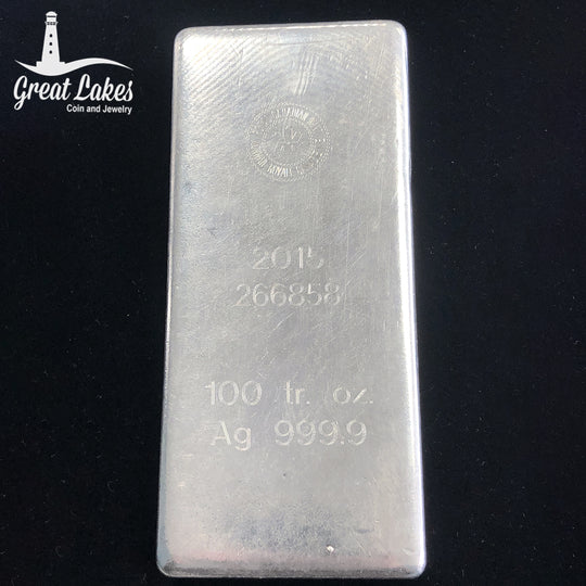 Royal Canadian Mint 100 oz Silver Bar