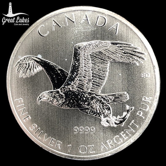 2014 1 oz Silver Birds of Prey Bald Eagle