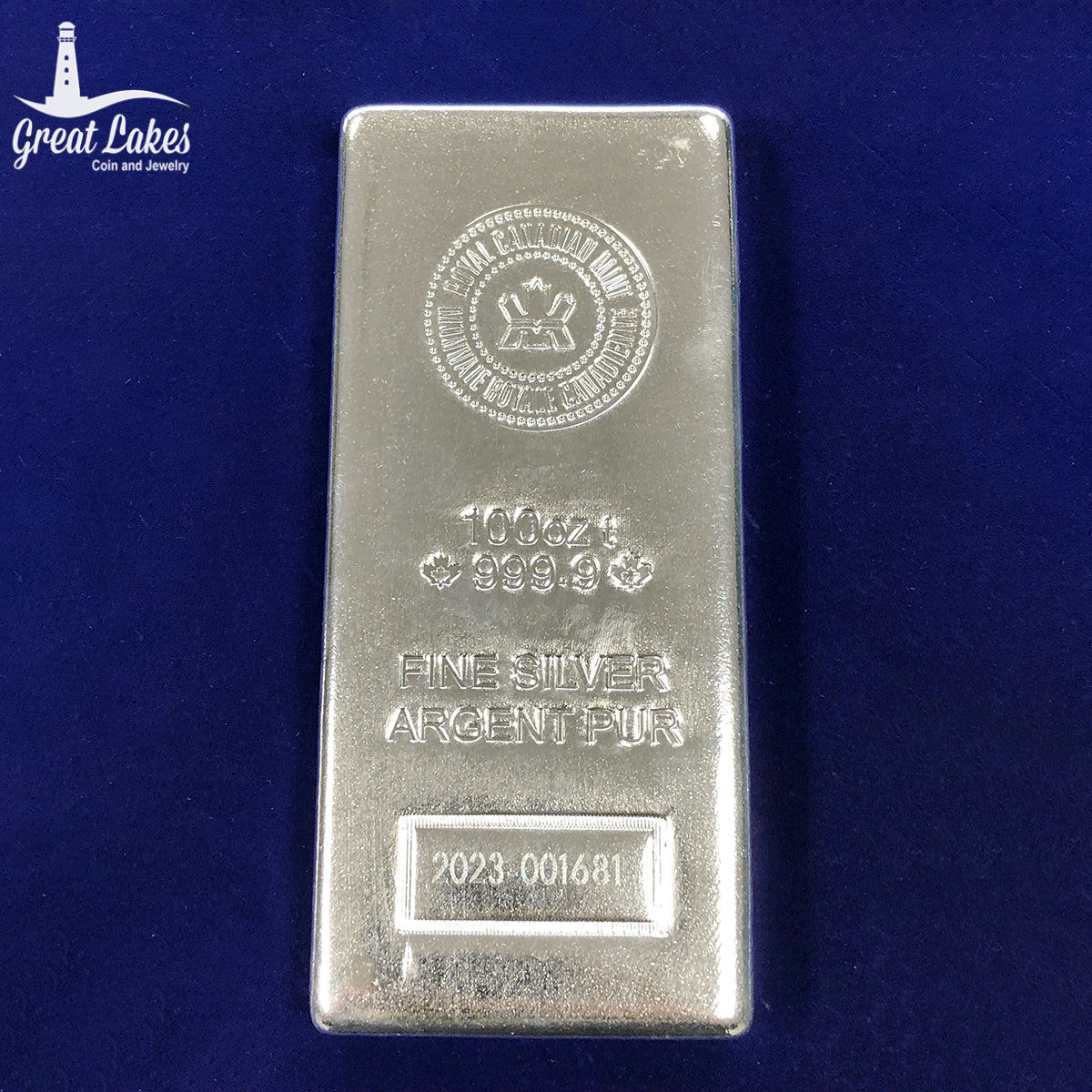 Royal Canadian Mint 100 oz Silver Bar