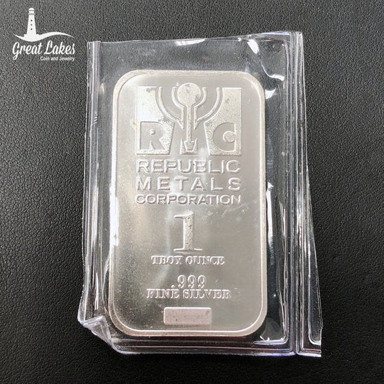 Republic Metals 1 oz Silver Bar