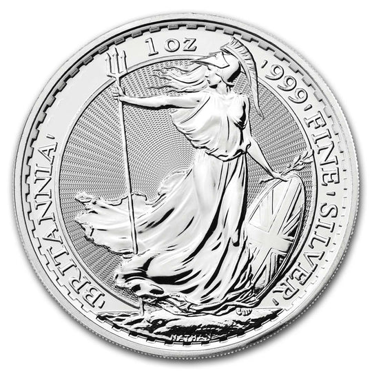 British 1 oz Silver Britannia (BU) (Random Year) (Secondary)