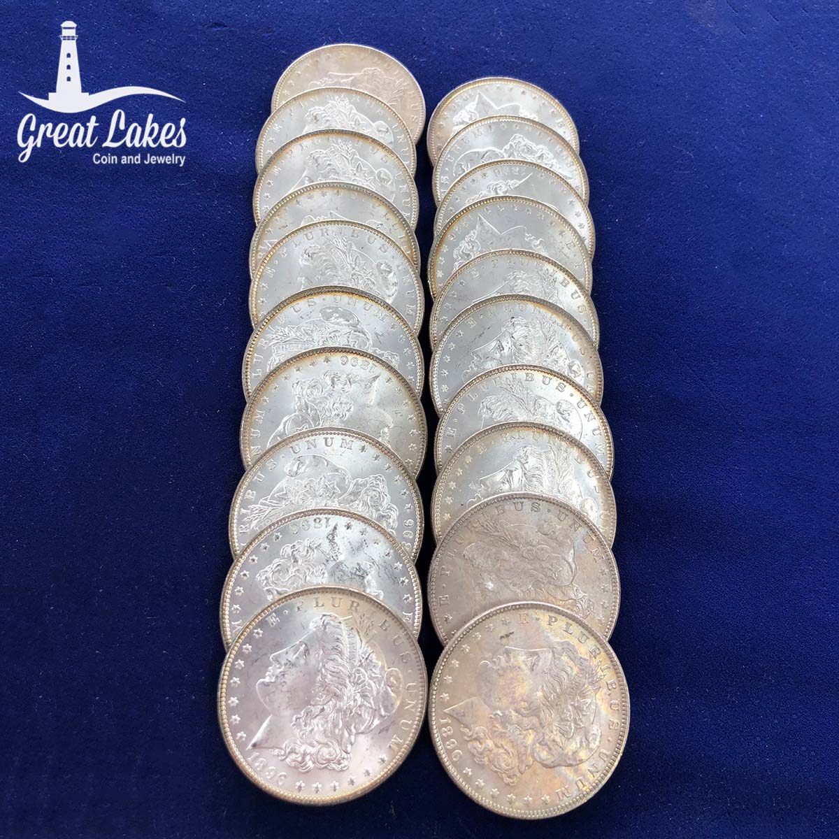 Original Roll of 1896 Morgan Silver Dollars (BU)