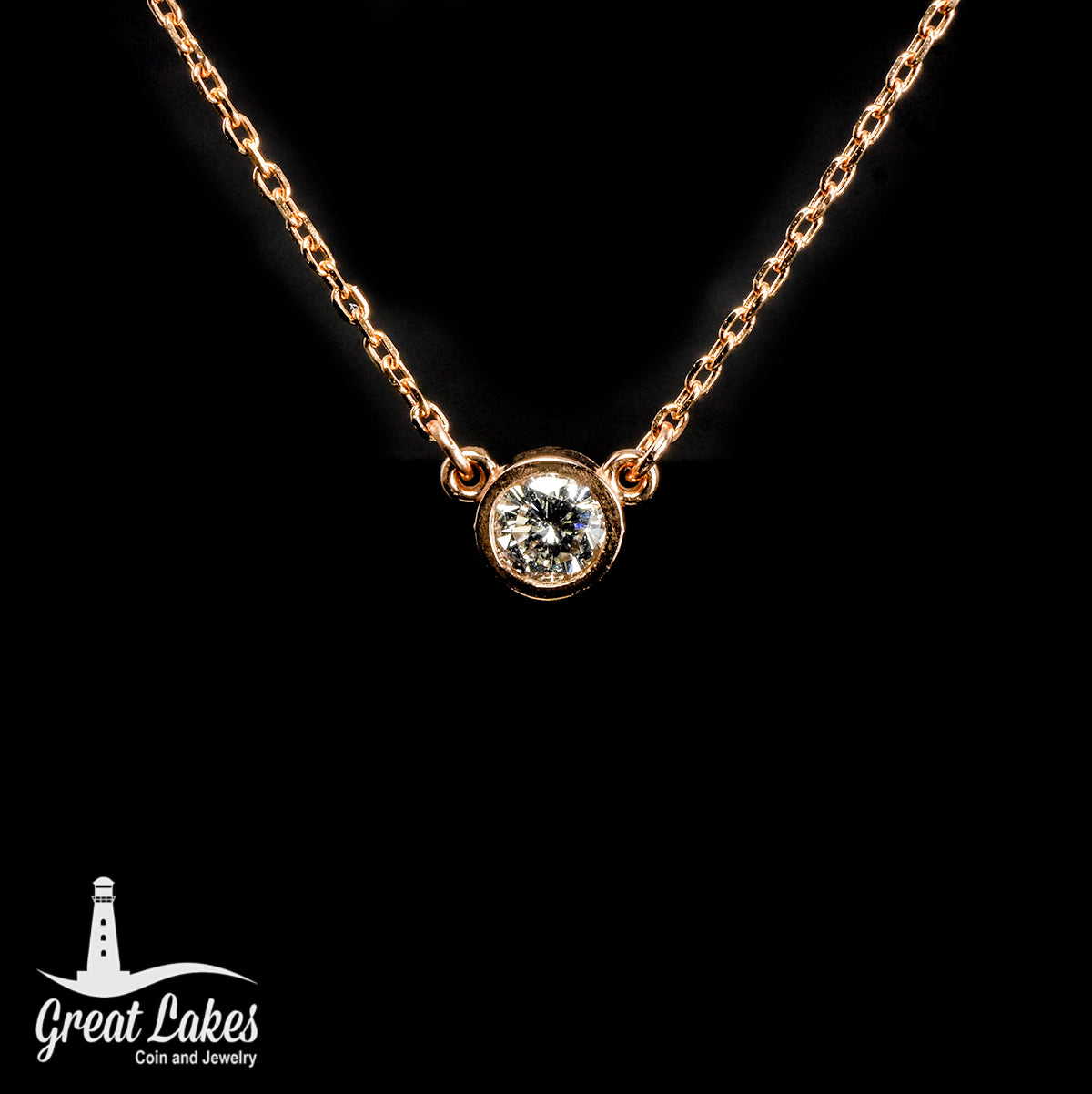Rose Gold &amp; Diamond Necklace