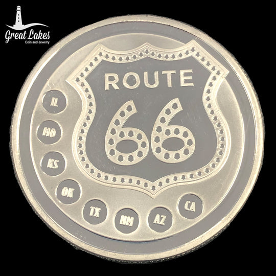 Route 66 1 oz Silver Round