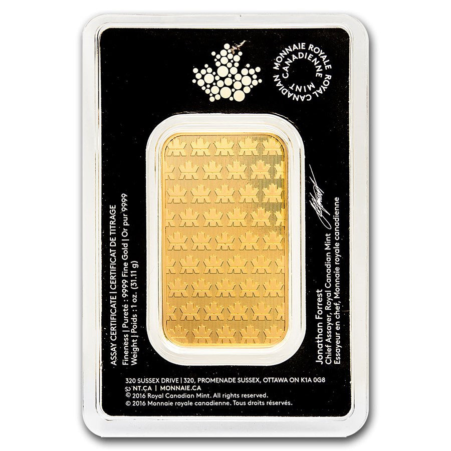 Royal Canadian Mint 1 oz Gold Bar (Sealed in Assay)