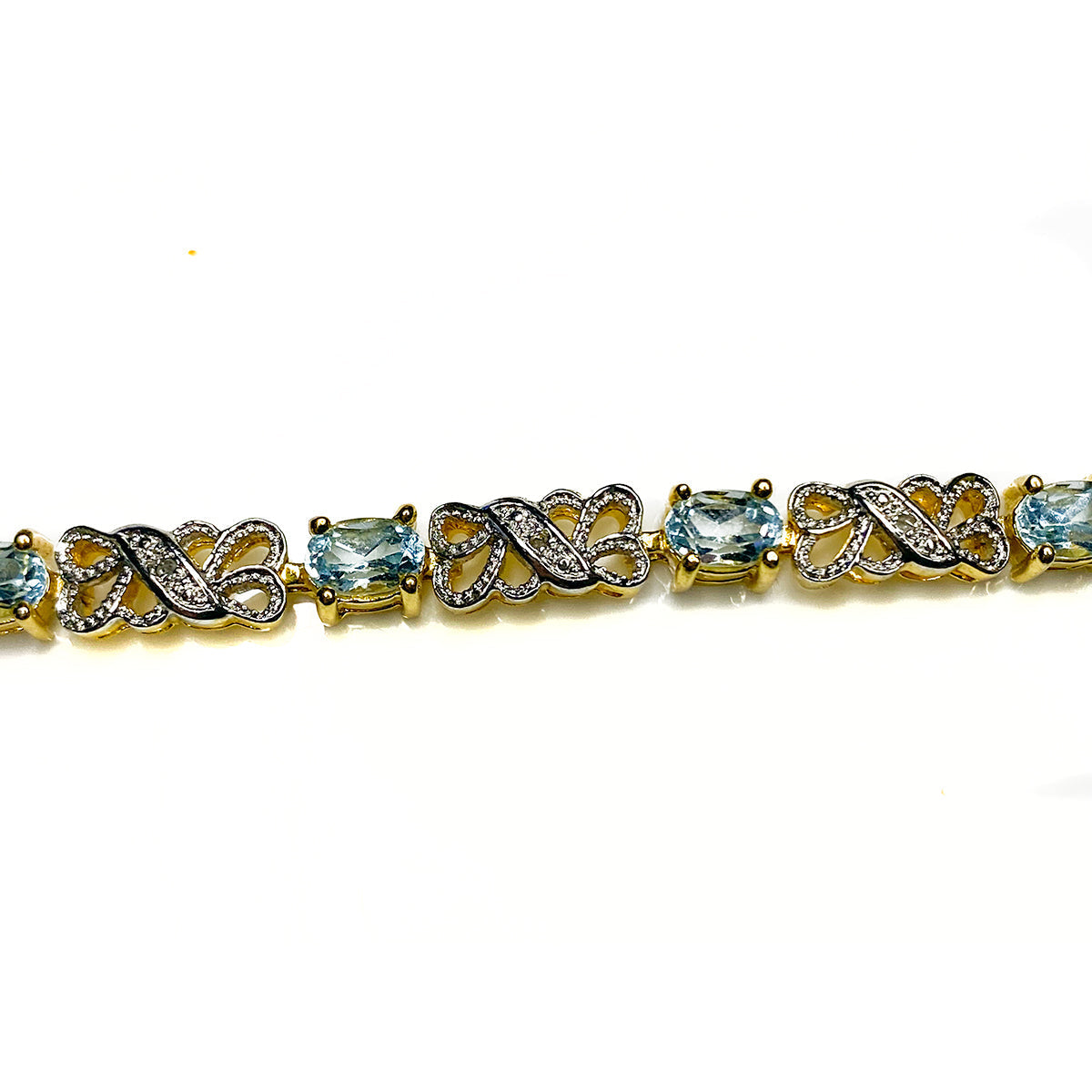 Great Lakes Boutique Gold Plated Blue Quartz Bracelet