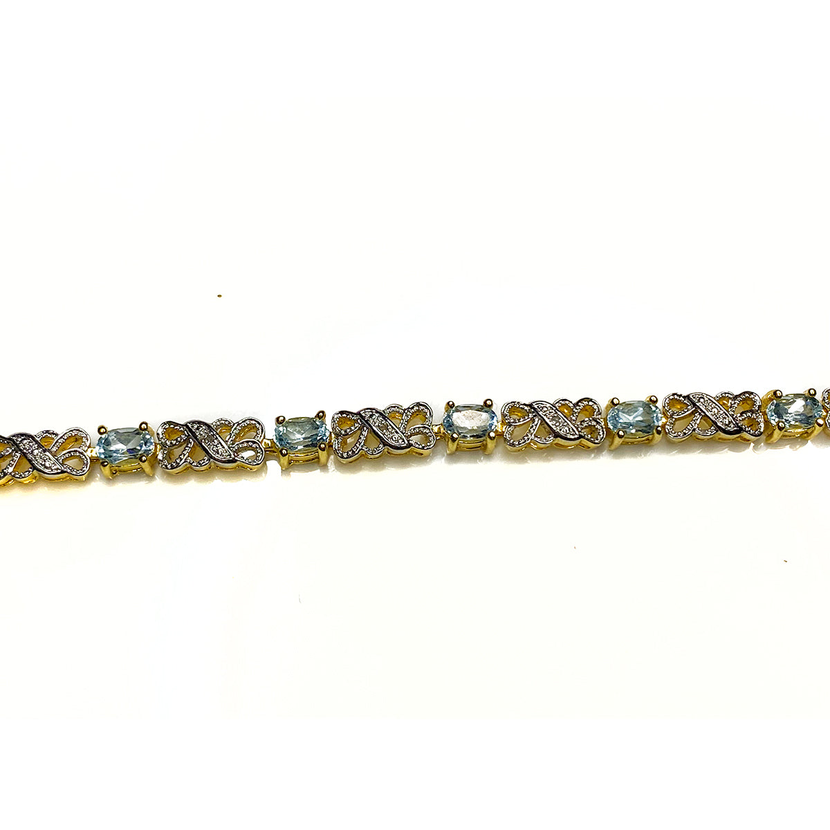 Great Lakes Boutique Gold Plated Blue Quartz Bracelet