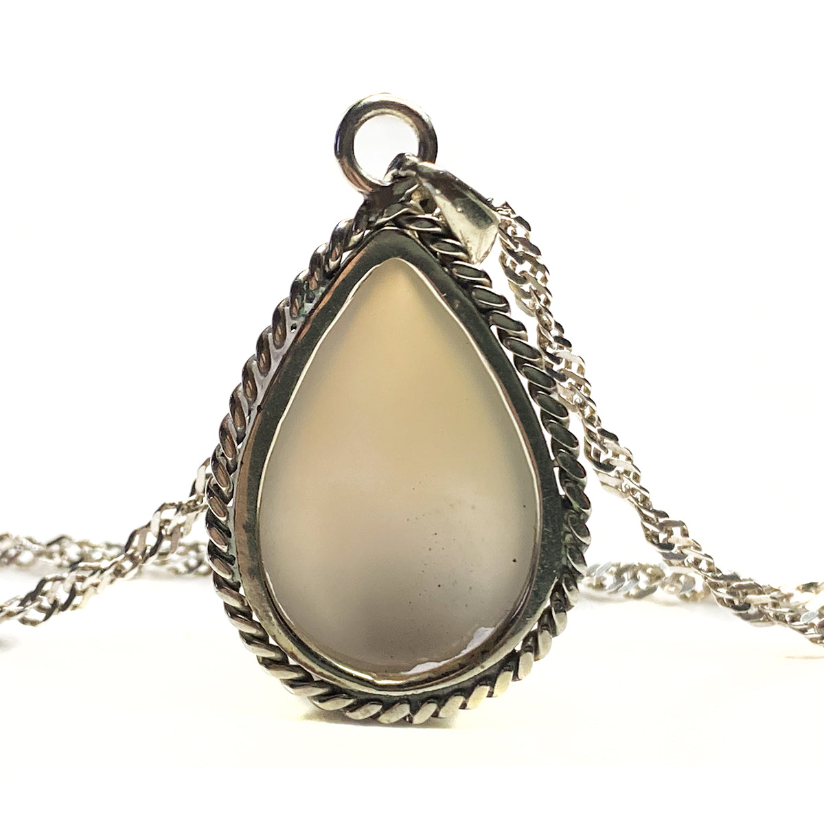 Silver &amp; Gray Chalcedony Necklace