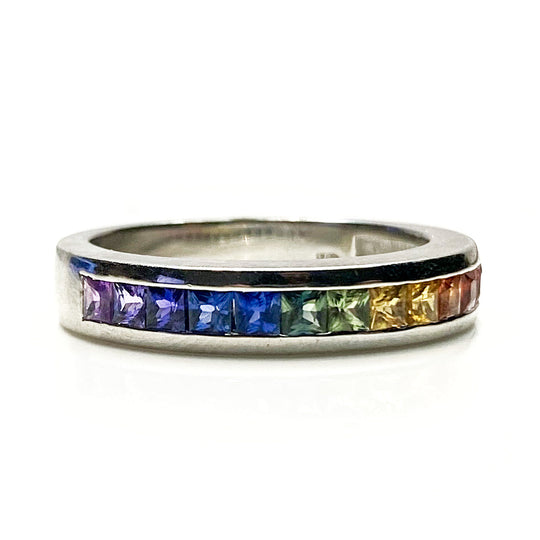 Multi Colored Cubic Zirconia Ring