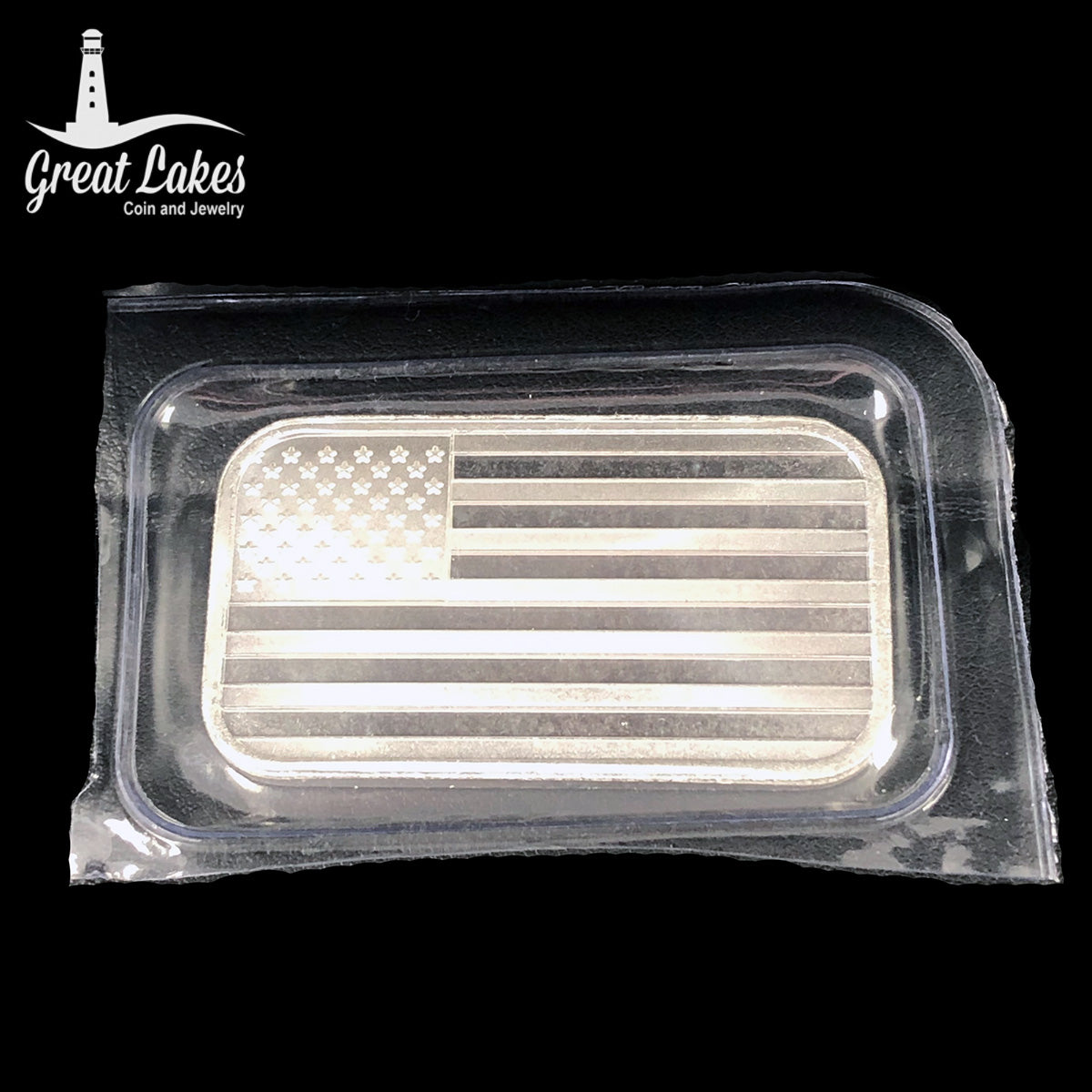 SilverTowne Mint 1 oz Silver American Flag Bar