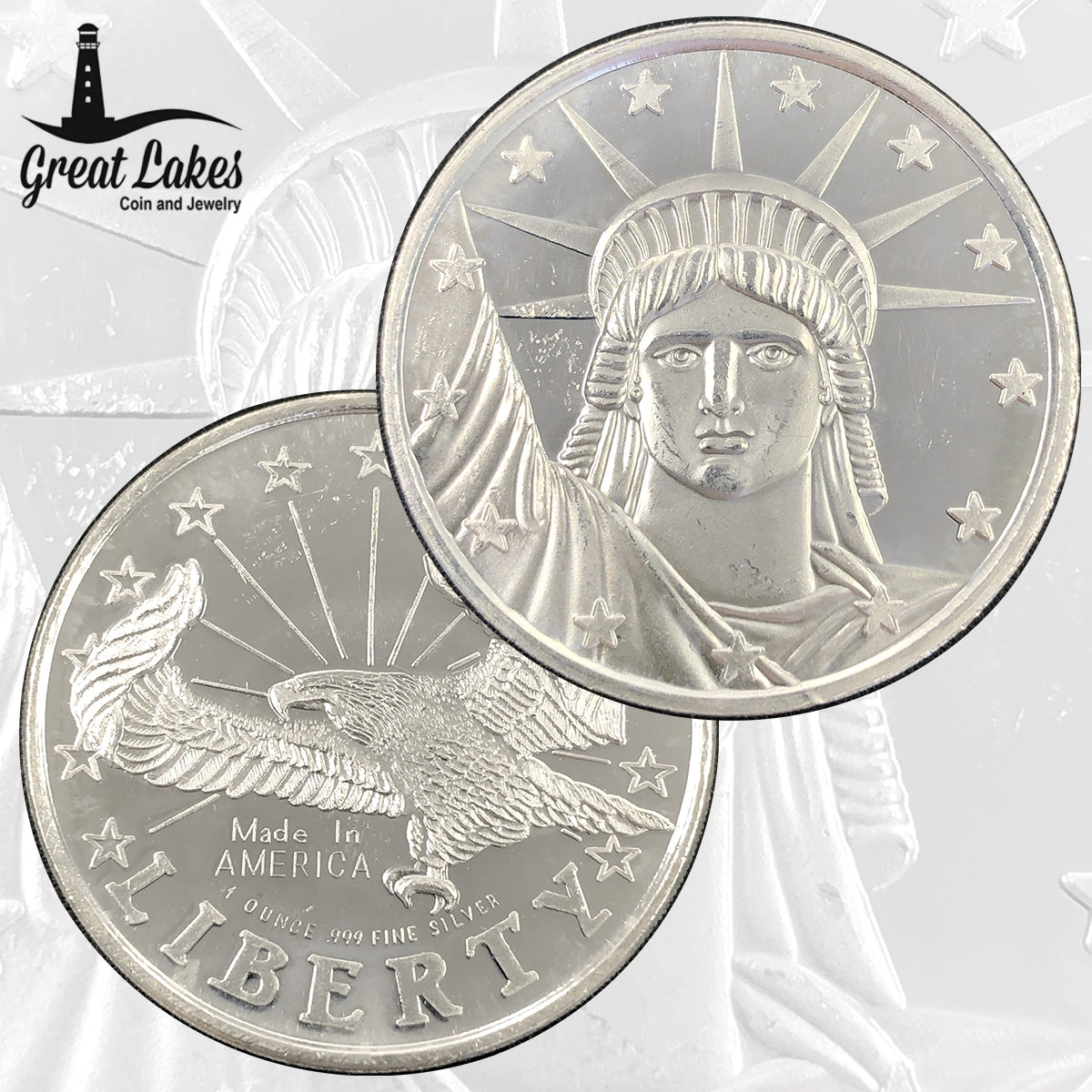 SilverTowne Mint Lady Liberty 1 oz Silver Round (Secondary Market)