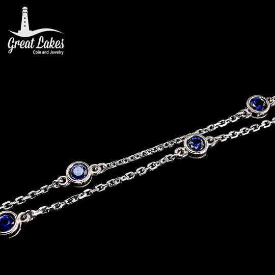White Gold & Sapphire Bracelet