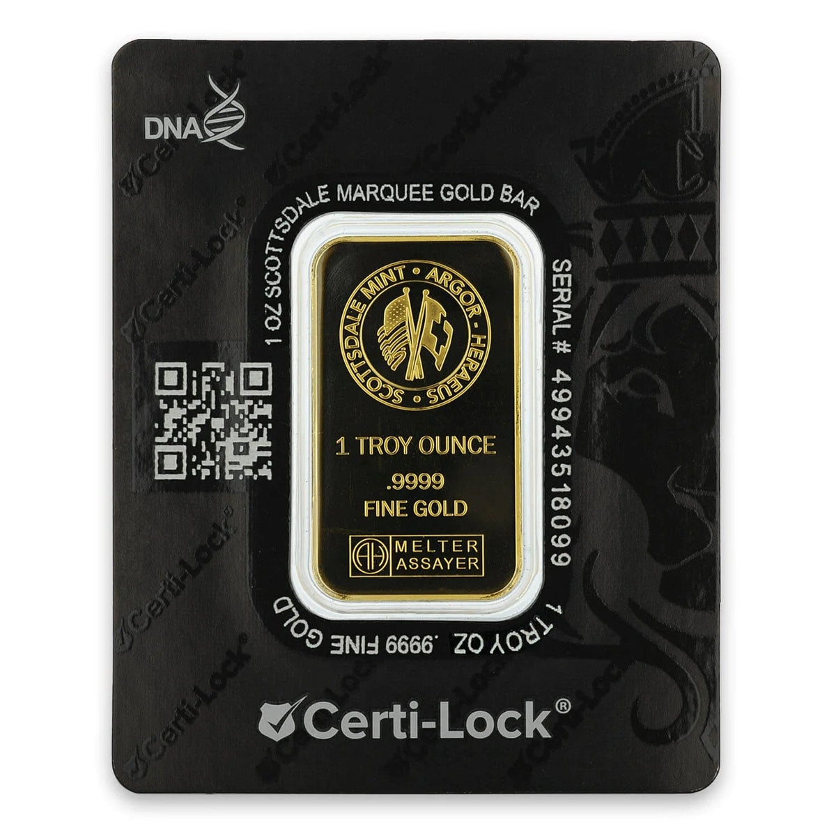 Scottsdale Mint Marquee 1 oz Gold Bar