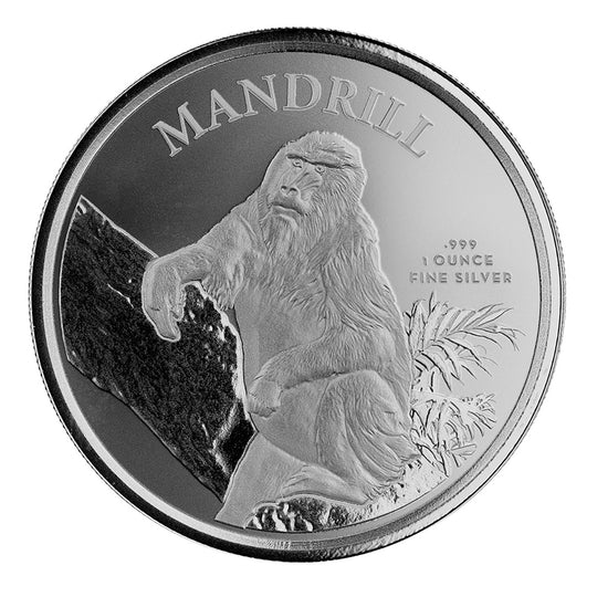 Scottsdale Mint 2021 Cameroon Mandrill 1 oz Silver Coin (BU)