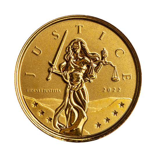 Scottsdale Mint 2022 Gibraltar Lady Justice 1/10 oz Gold Coin (BU)