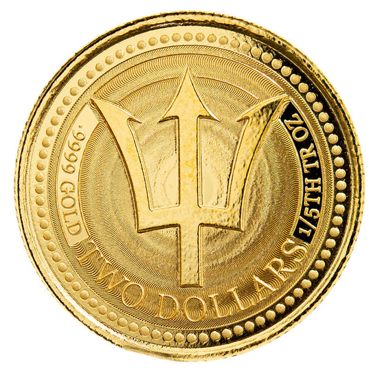 Scottsdale 2021 Barbados Trident 1/5 oz Gold Coin