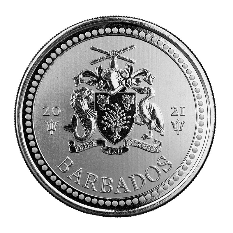 Scottsdale 2021 1 oz Barbados Silver Trident Coin (BU)