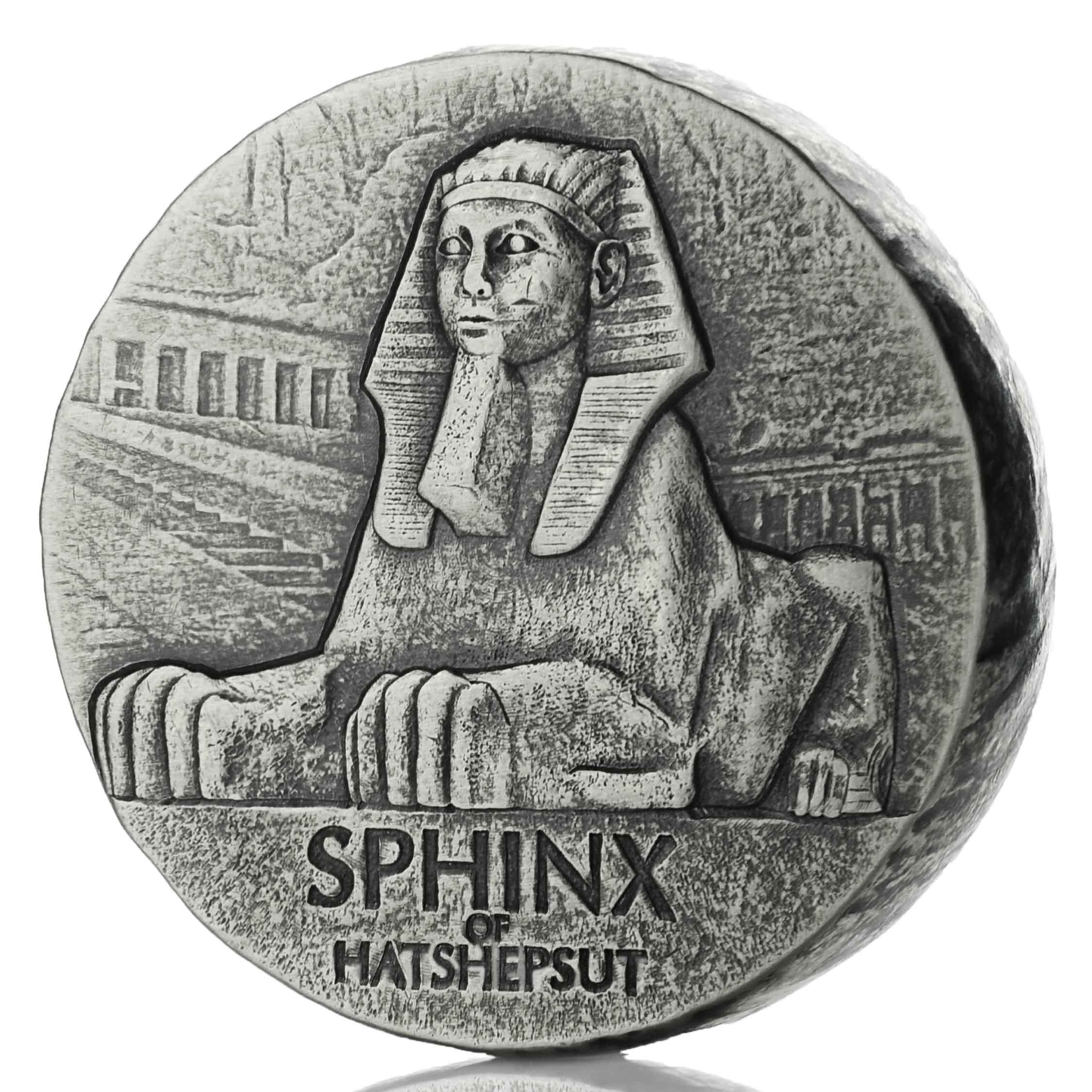 2019 Republic of Chad 5 oz Silver Sphinx of Hatshepsut (BU