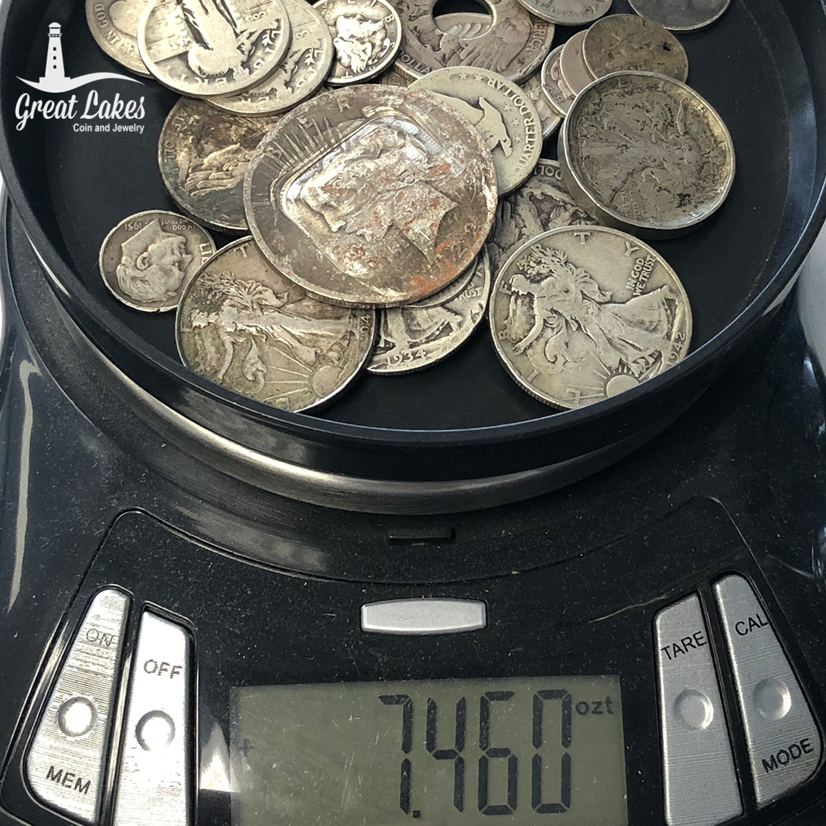 90% Silver Slicks / Damaged / Eaten Coins (7.460 Troy Oz)