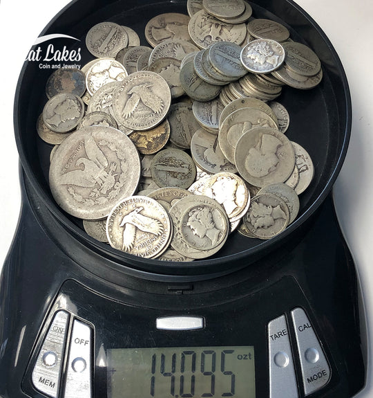90% Silver Slicks & Damaged Coins (14.095 Troy Oz)