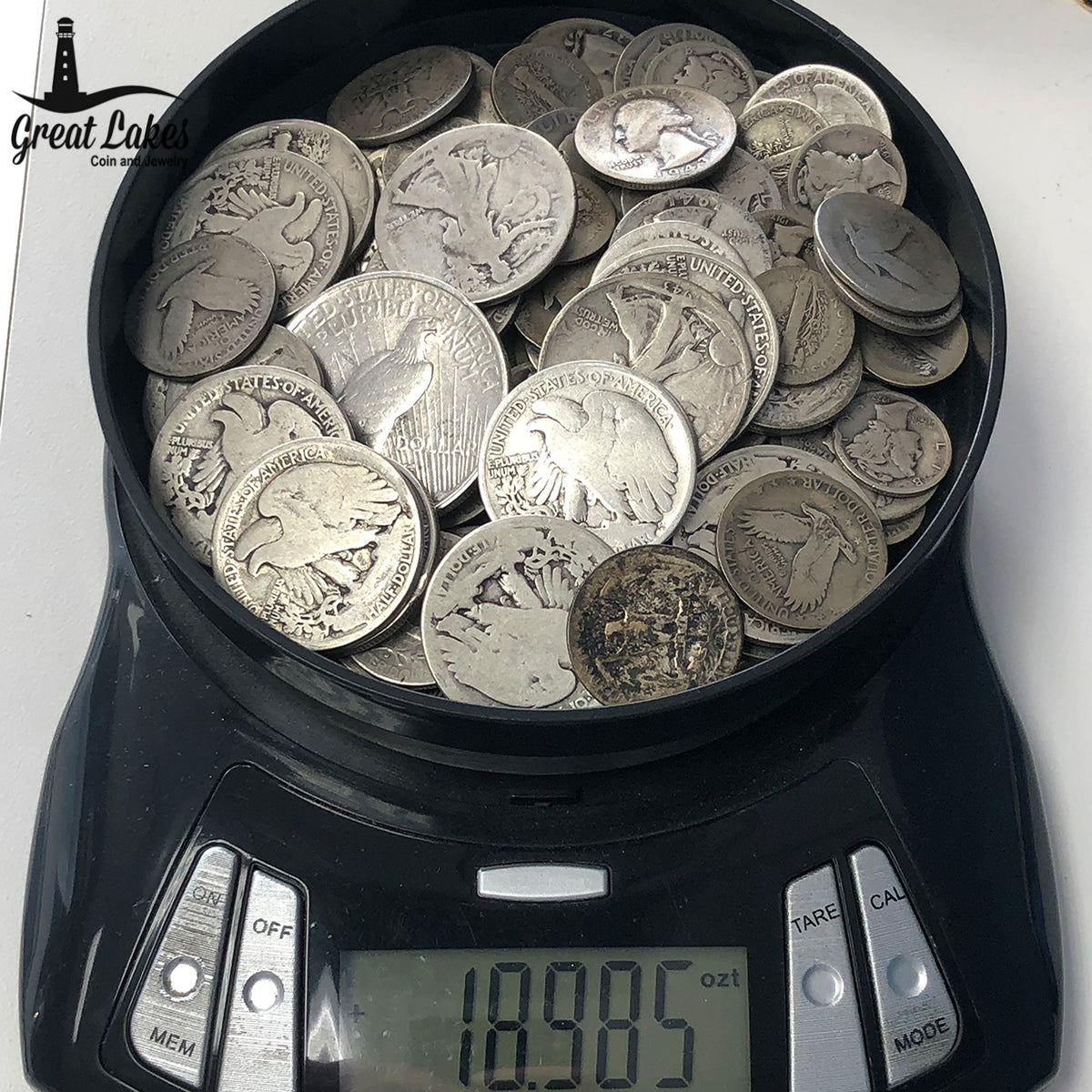 90% Silver Slicks / Damaged / Eaten Coins (18.985 Troy Oz)