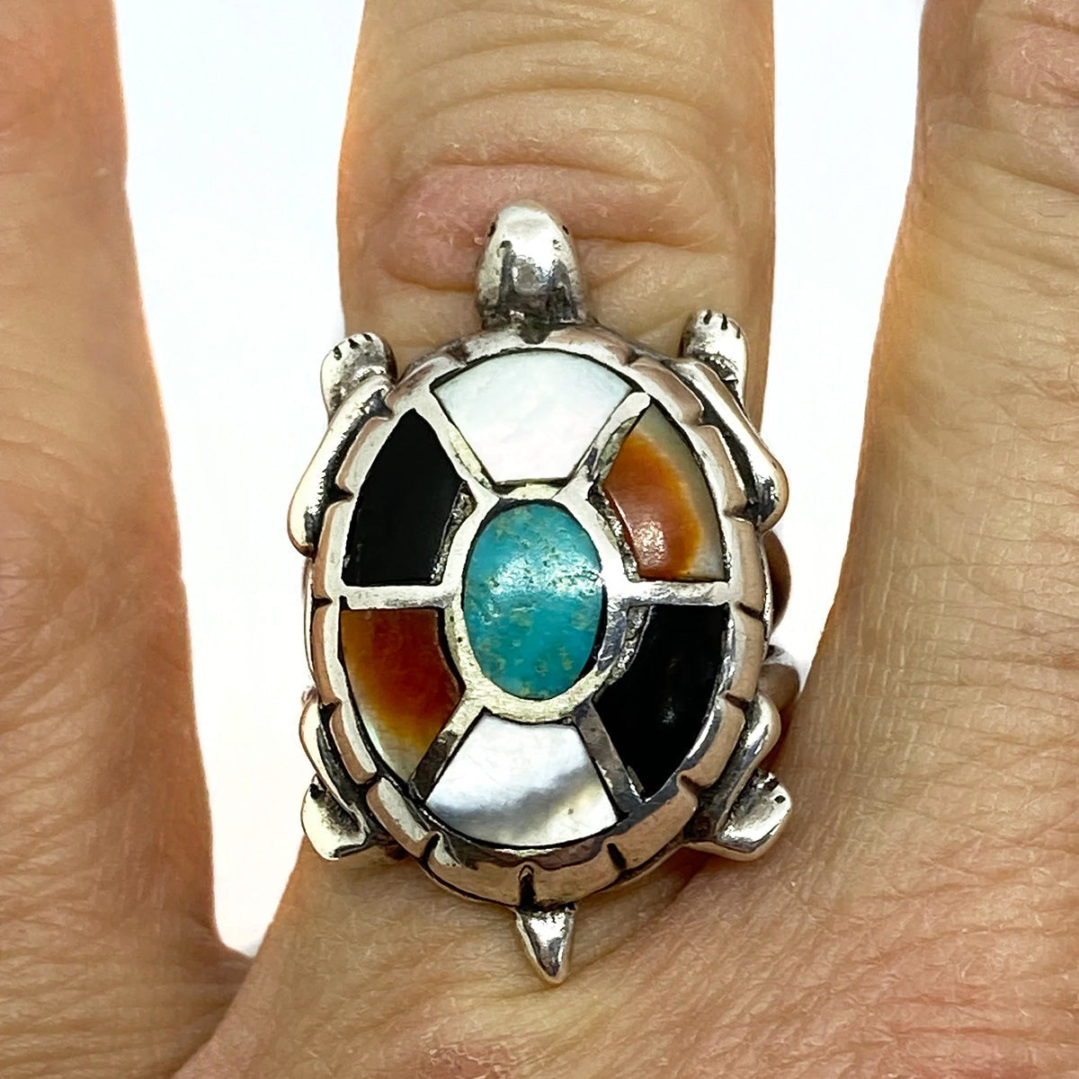 Great Lakes Boutique Native American Silver Turtle Ring
