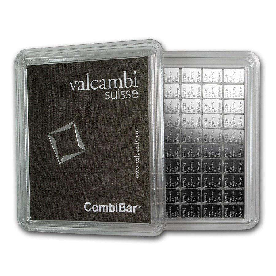 Valcambi 100 g Silver CombiBar (100 x 1 g with Assay)