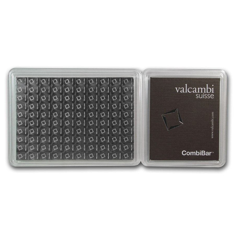 Valcambi 100 g Silver CombiBar (100 x 1 g with Assay) | MI