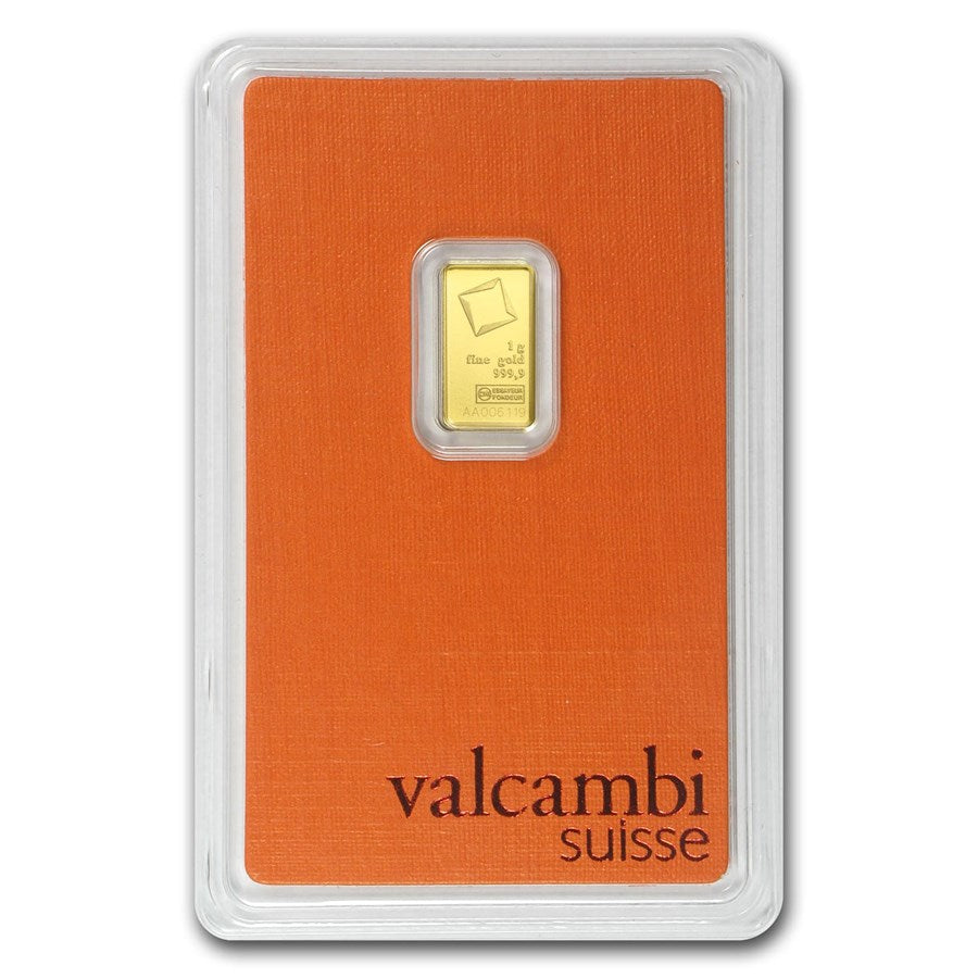 Valcambi 1 g Gold Bar in Assay
