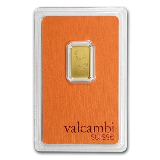 Valcambi 2.5 G Gold Bar (In Assay)