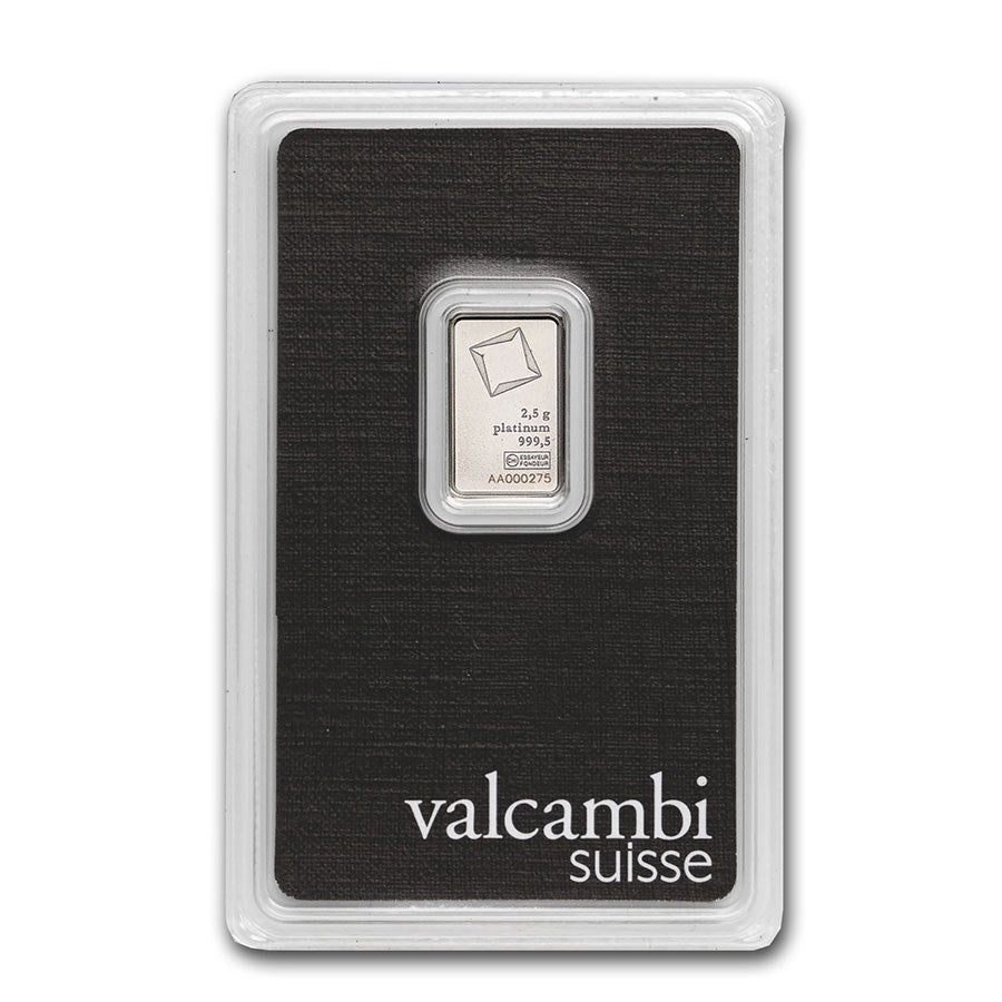 Valcambi 2.5 g Platinum Bar