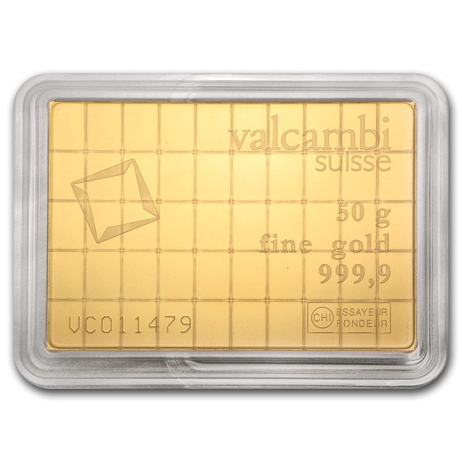 Valcambi 50 g Gold CombiBar (50 x 1 g with Assay)