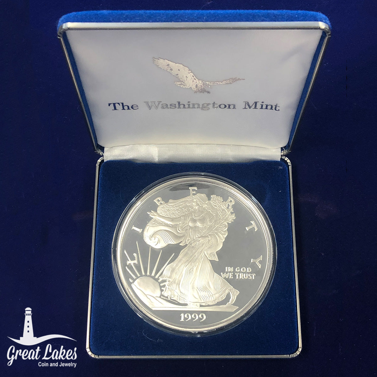 1999 Washington Mint 8 oz Silver Eagle Proof (with Box)