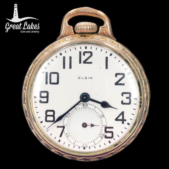 Elginj 10k Gold Filled "B.W. Raymond" Open Face Pocket Watch