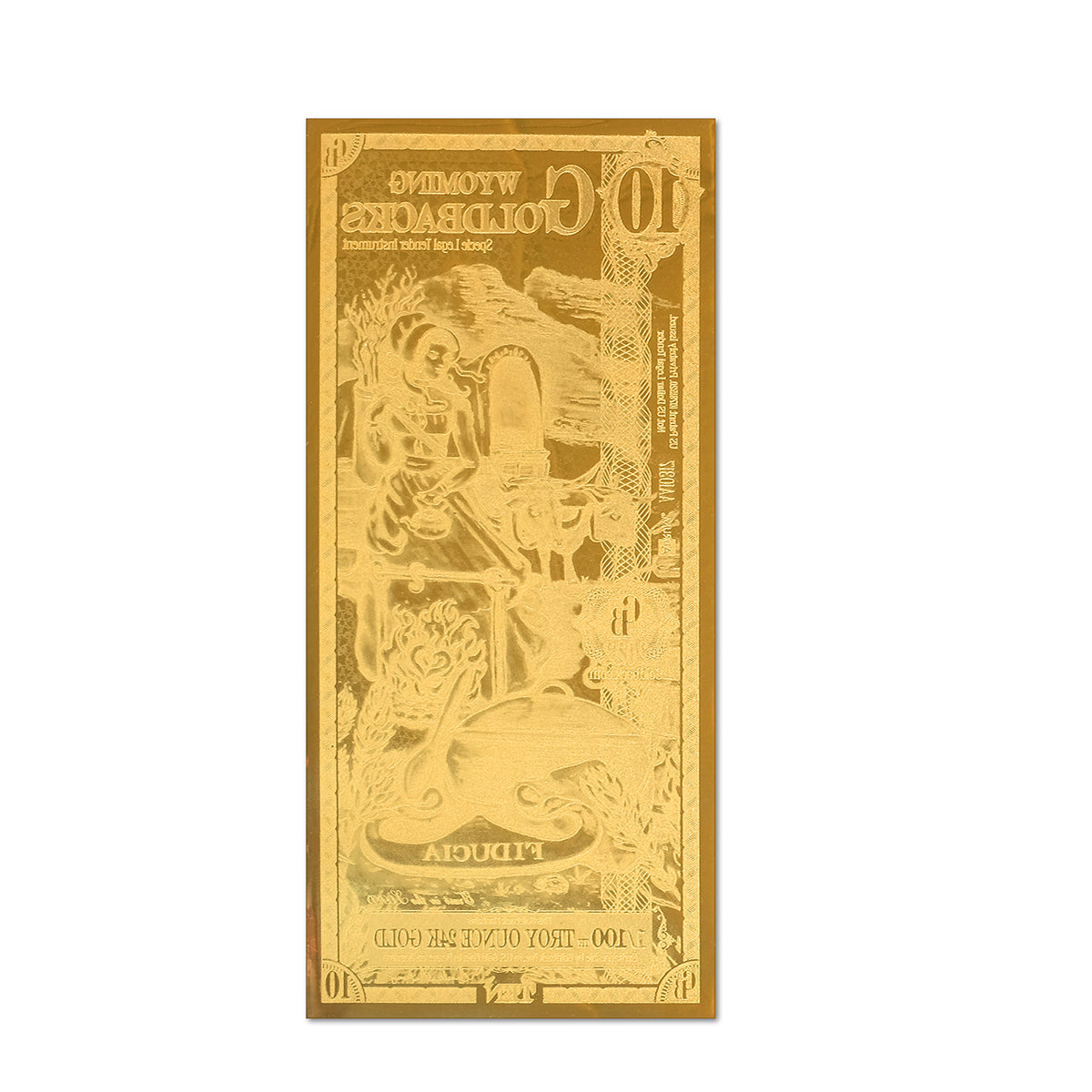 10 Wyoming Goldback Gold Note