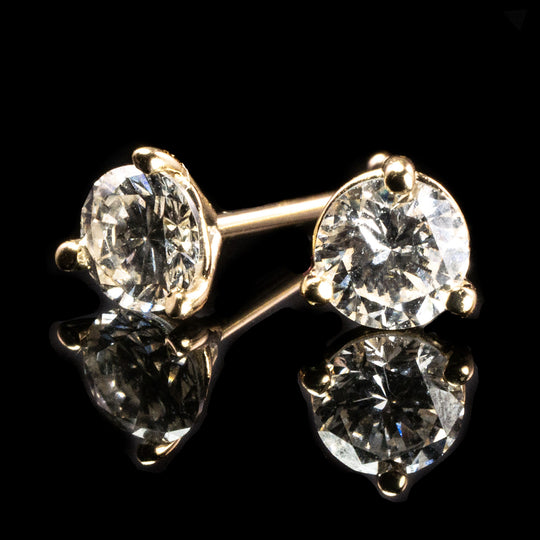 Yellow Gold Diamond Studs